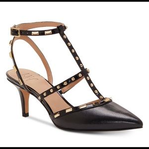 PRICE LOWERED on these nearly new INC black 🖤 studded heels 😍
